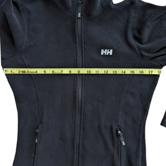 Helly Hansen Full Zip Black Fleece Sweatshirt Medium - Picture 7 of 12